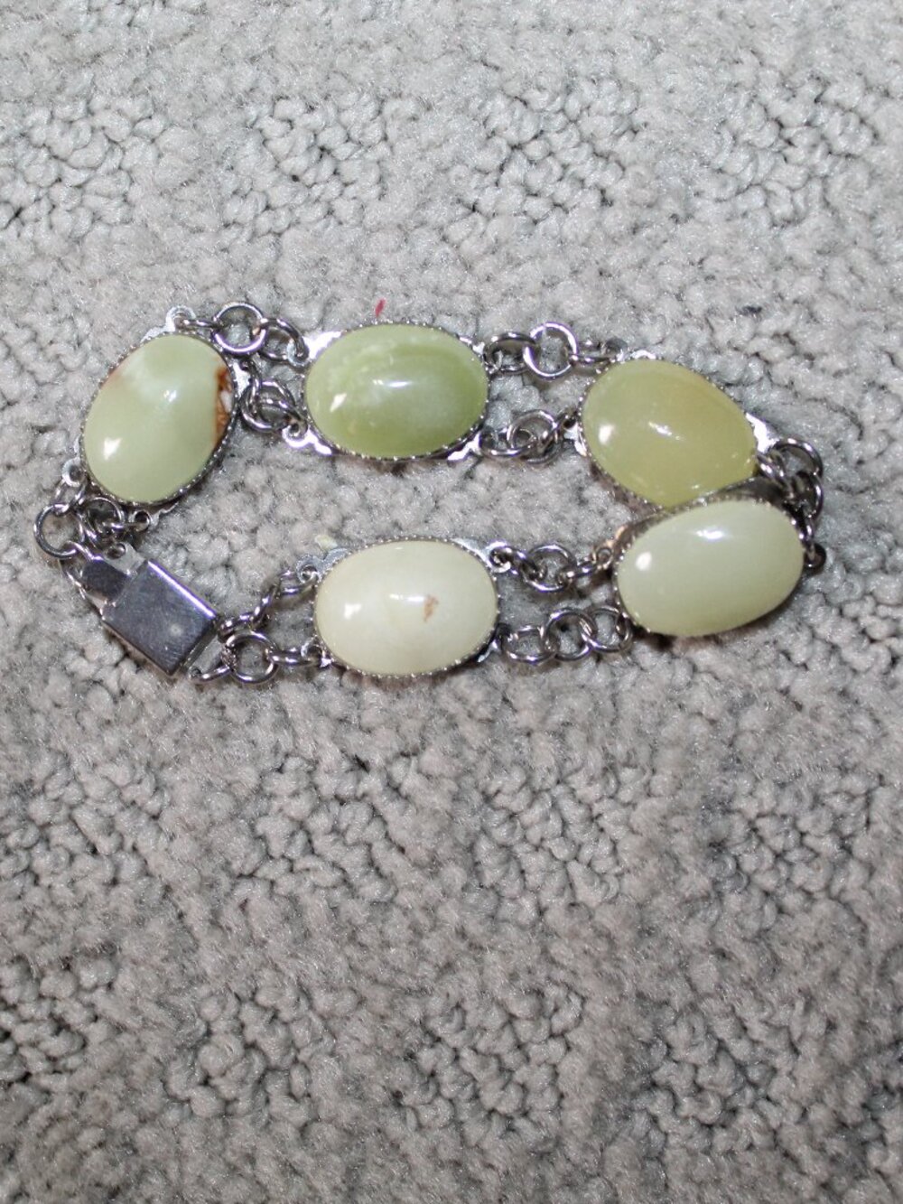 Yellow Cochabon Silver Tone Bracelet